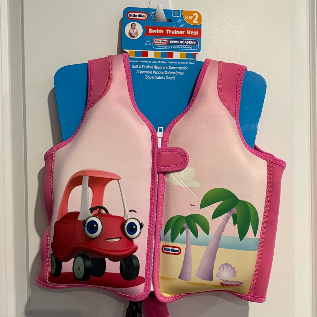 Nwt Little Tikes Neoprene Vest Beach Pink